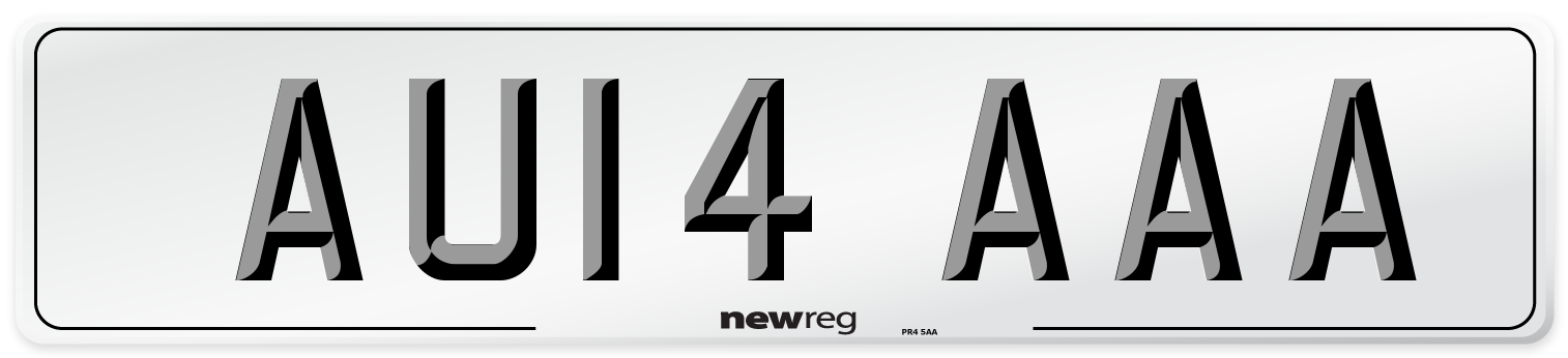 AU14 AAA Number Plate from New Reg
